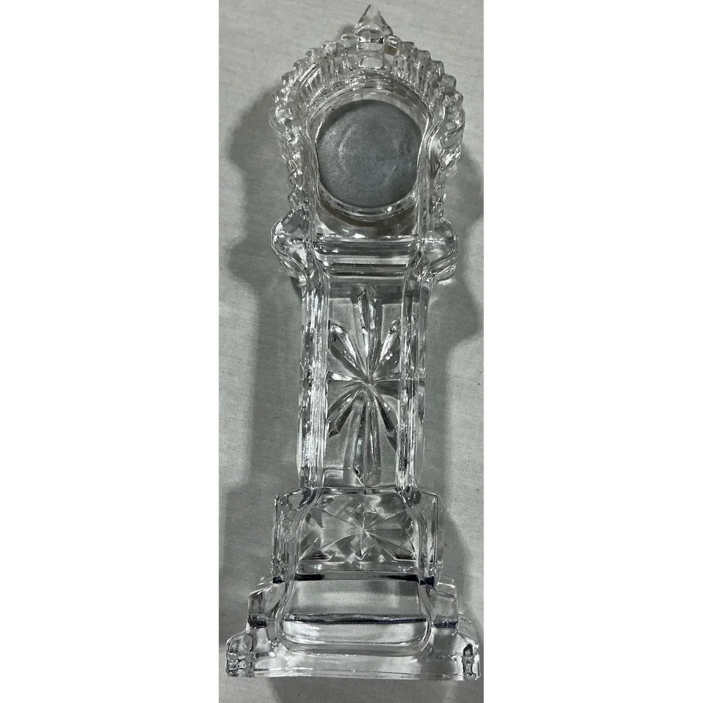 Godinger Crystal Legends Lead Crystal Grandfather Clock Quartz 8in